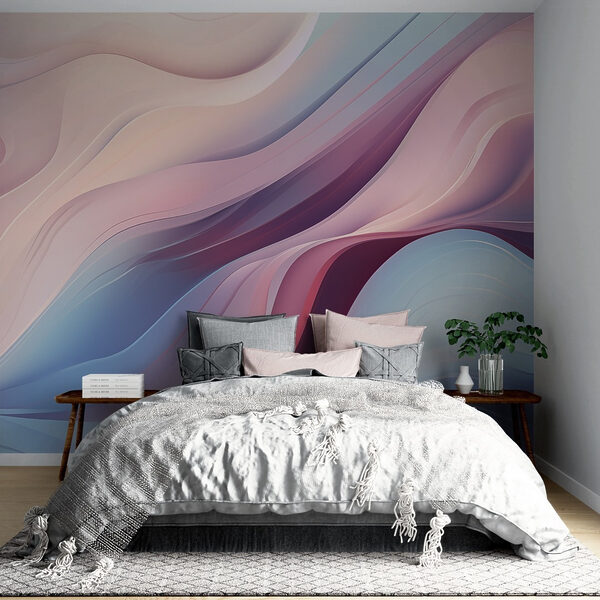 Linhas onduladas coloridas numa superfície Linhas onduladas coloridas numa superfície