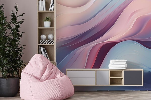 Linhas onduladas coloridas numa superfície Linhas onduladas coloridas numa superfície