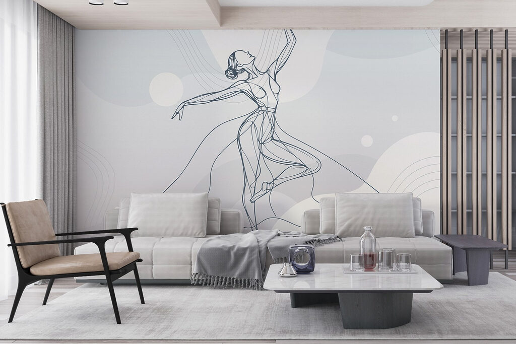 Drawing of a woman dancing