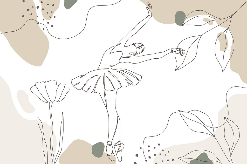 Desenho de uma bailarina Desenho de uma bailarina