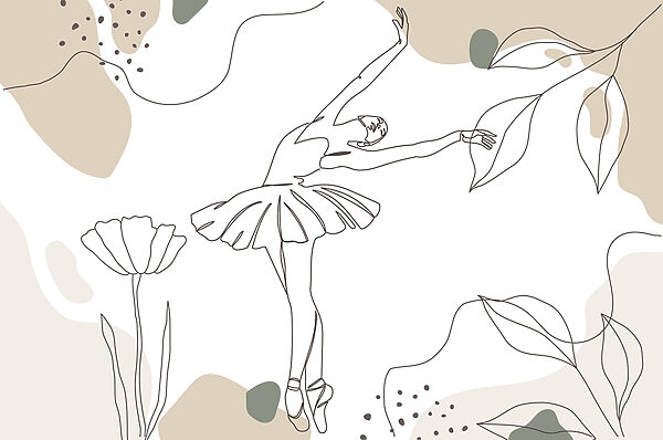 Desenho de uma bailarina Desenho de uma bailarina