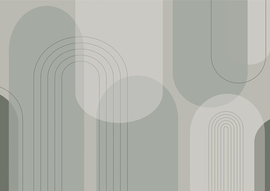 Fundo cinzento e branco com linhas e círculos