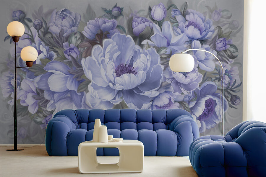 Pintura de flores e folhas Pintura de flores e folhas