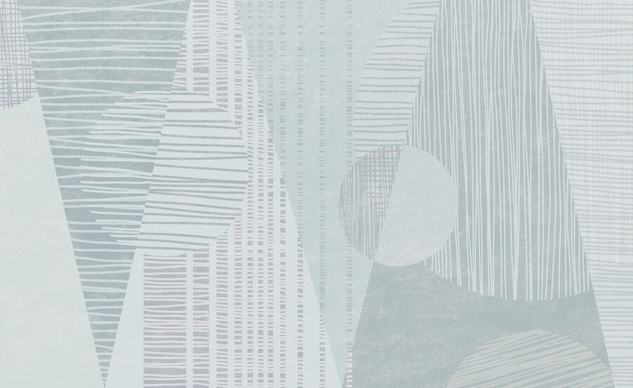 Formas abstractas em cores suaves.