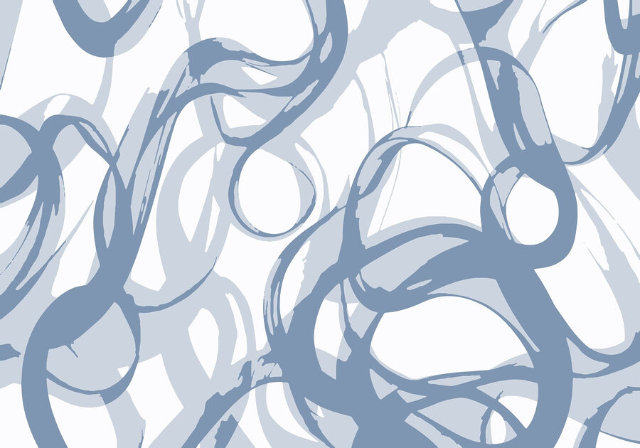 Papel de parede Redemoinhos azuis e brancos - Image 4