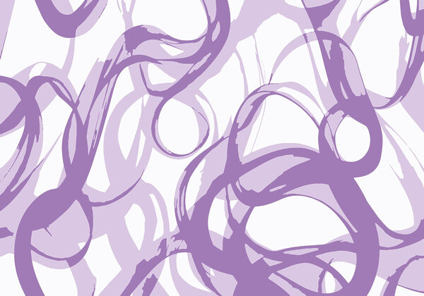 Purple swirls on a white background