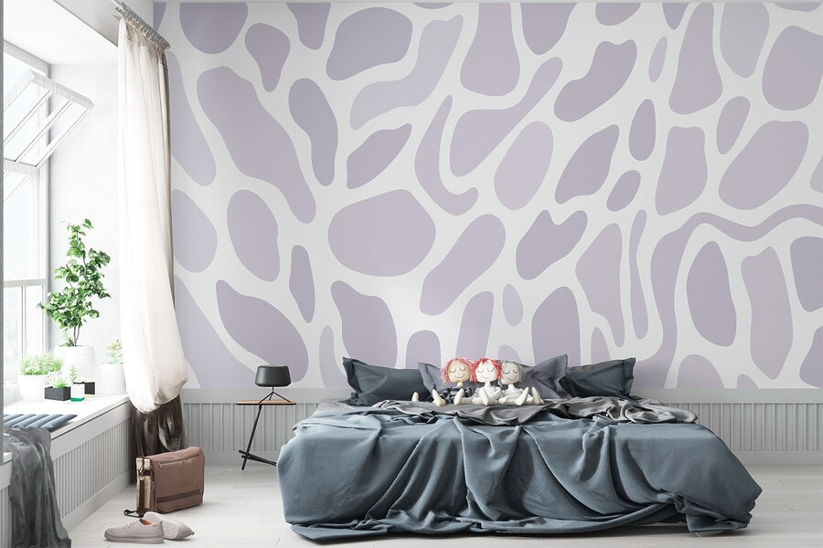 Padrão branco e roxo
