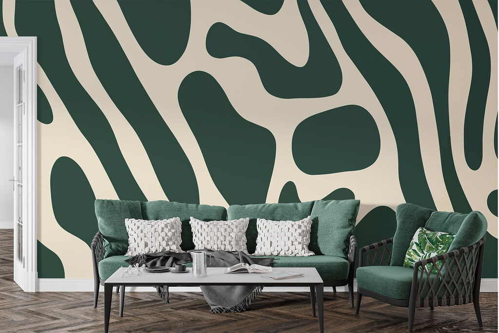 Flowing lines in muted tones