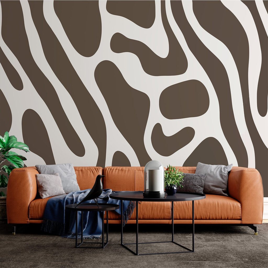 Abstract organic shapes in muted tones