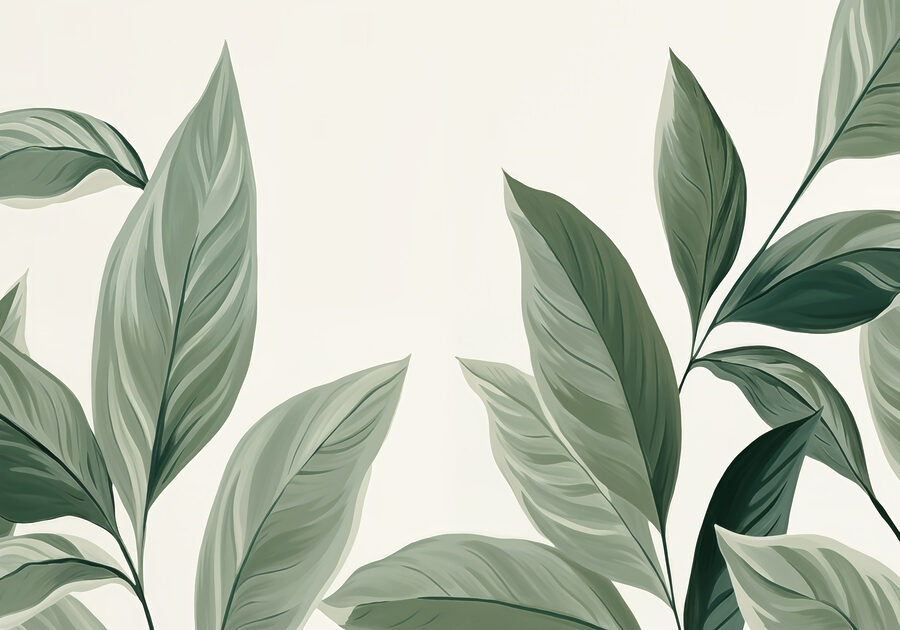 A elegância da natureza em verdes suaves.