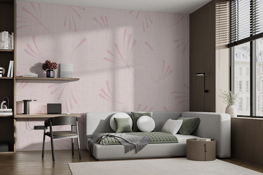 Padrão floral cor-de-rosa sobre um fundo branco