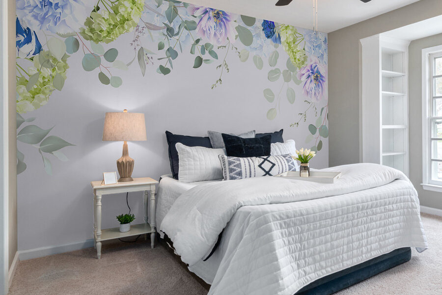 Flores delicadas em tons pastel suaves