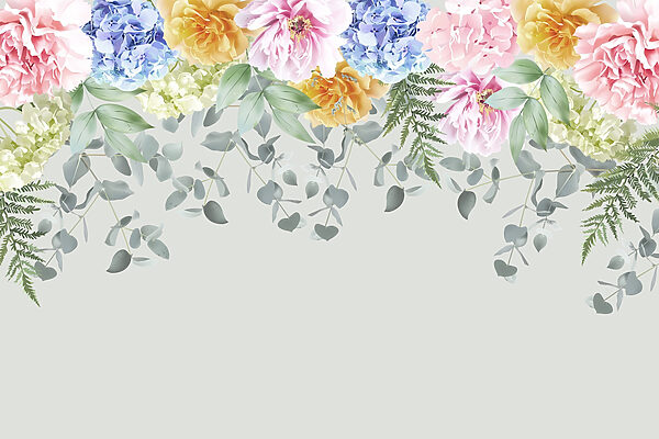 Grupo de flores e folhas Grupo de flores e folhas