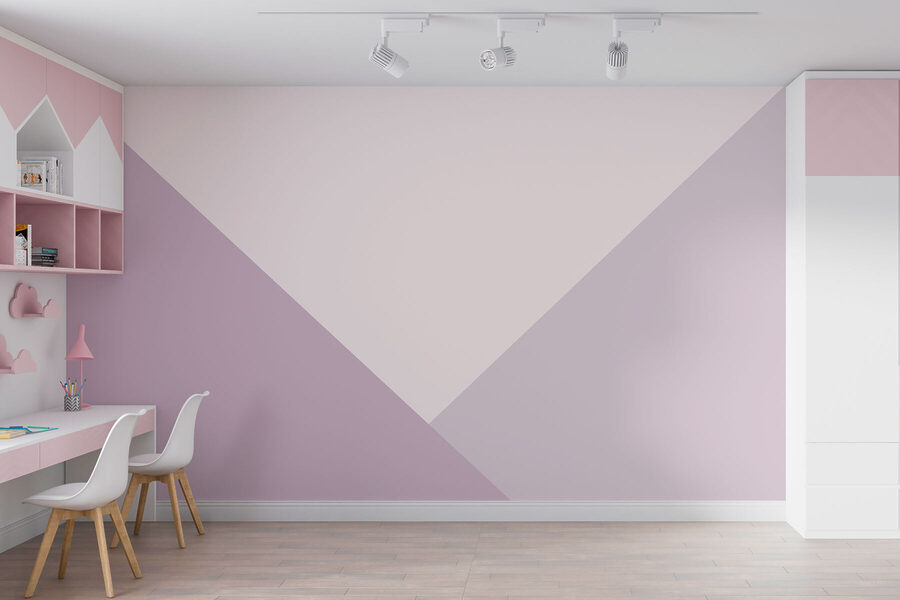 Triângulo roxo e branco