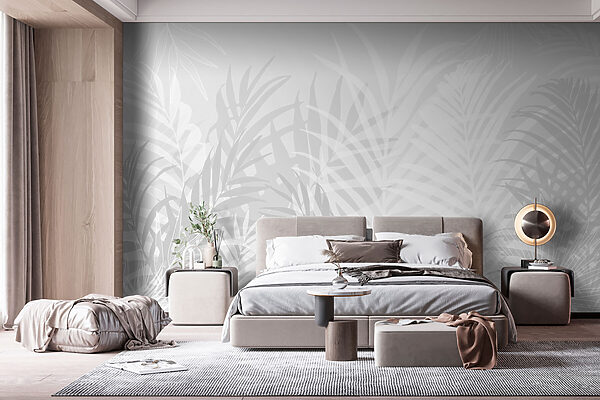 Fundo cinzento e branco com folhas Fundo cinzento e branco com folhas