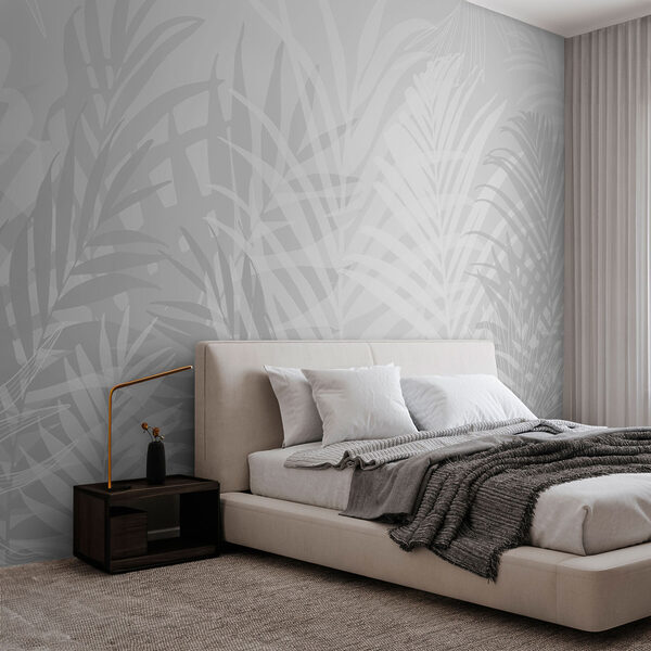 Fundo cinzento e branco com folhas Fundo cinzento e branco com folhas