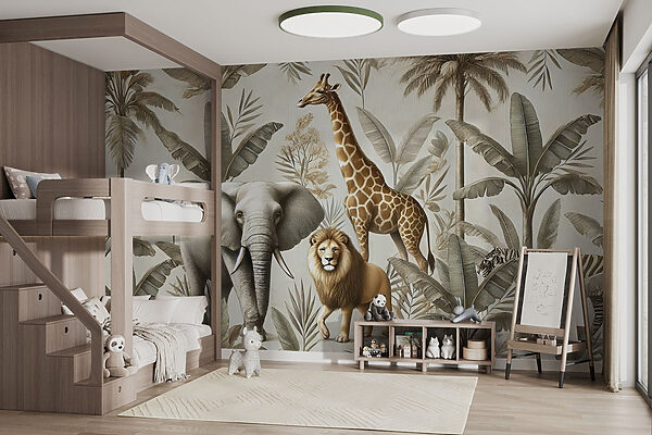 Papel de parede com animais e plantas Papel de parede com animais e plantas