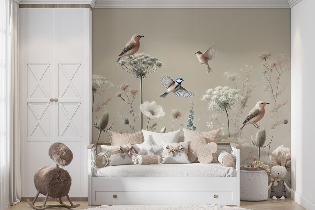 Birds on flowers and plants Birds on flowers and plants