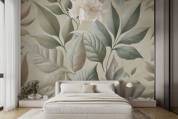 Papel de parede com folhas Papel de parede com folhas
