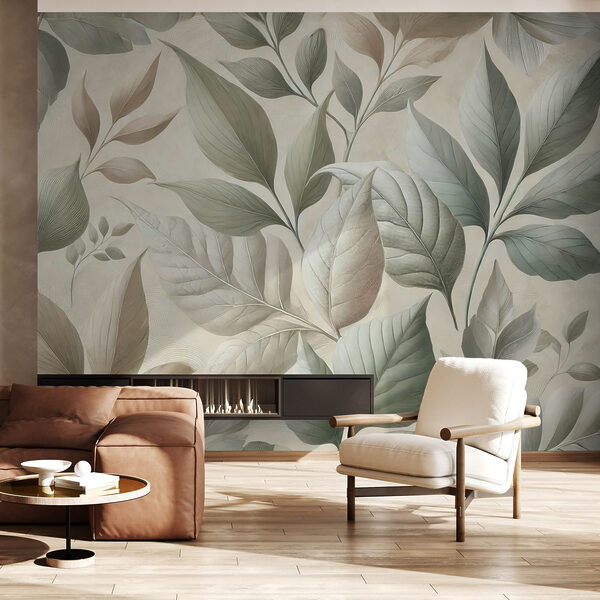 Papel de parede com folhas Papel de parede com folhas