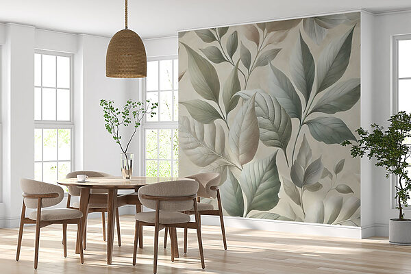 Papel de parede com folhas Papel de parede com folhas
