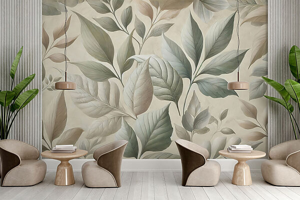 Papel de parede com folhas Papel de parede com folhas