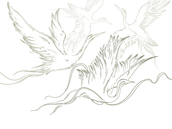 Desenho de pássaros a voar Desenho de pássaros a voar