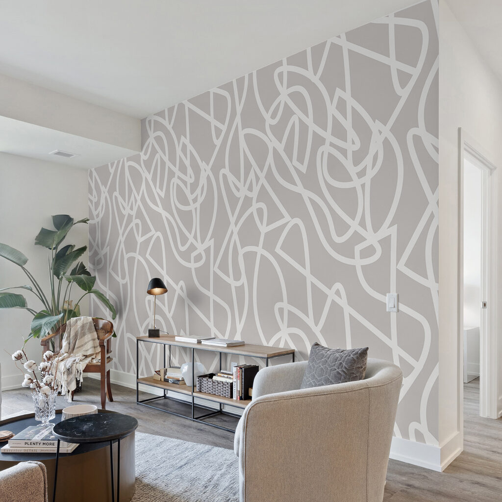 White lines on a gray background