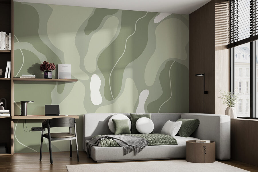 Ondas abstractas em tons calmos