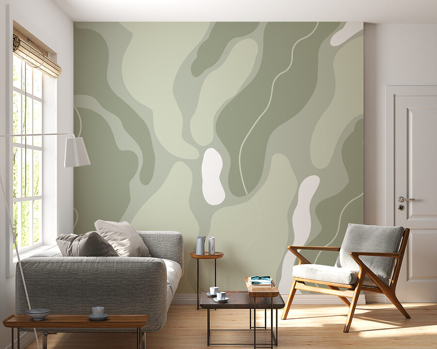 Ondas abstractas em tons calmos