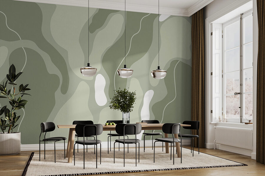 Ondas abstractas em tons calmos