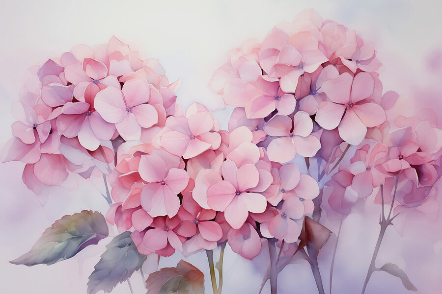 Grupo de flores cor-de-rosa