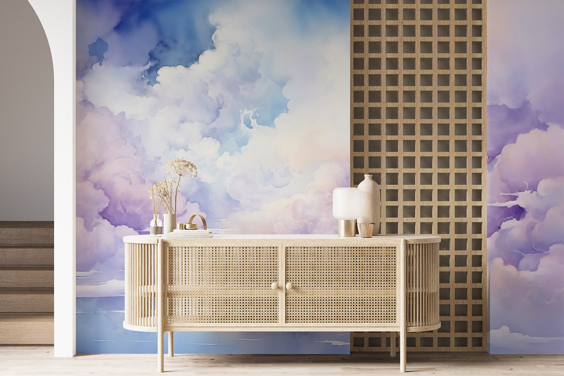 Watercolor painting of clouds