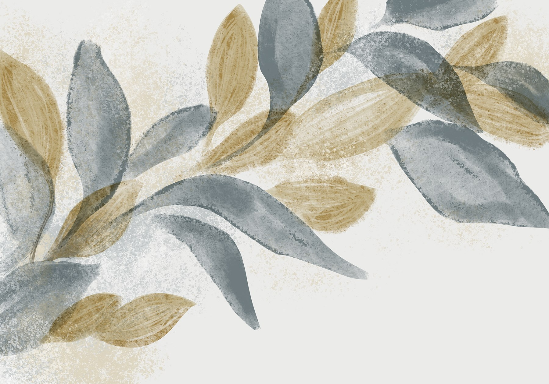 Soft leaves in gentle hues