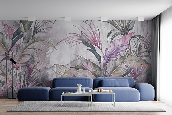 Pintura de flores e folhas Pintura de flores e folhas