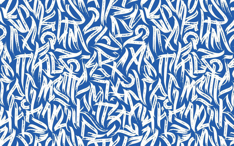Padrão azul e branco Padrão azul e branco