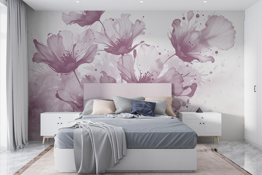 Papel de parede Grupo de flores com pétalas brancas - Image 6