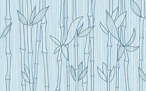 Desenho de linhas azuis de bambu Desenho de linhas azuis de bambu
