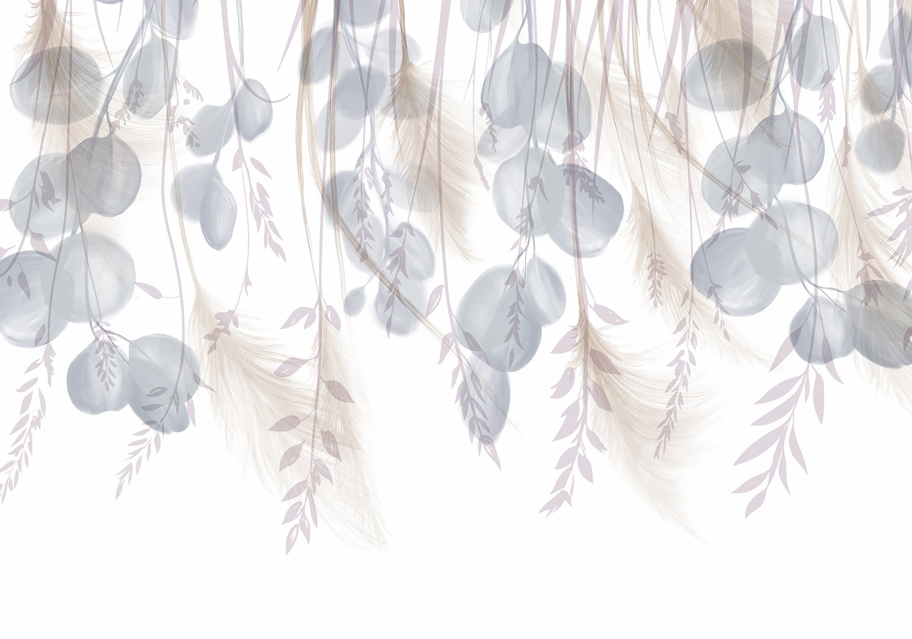 Serene botanical arrangement in soft hues