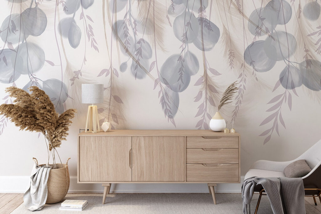 Serene botanical arrangement in soft hues