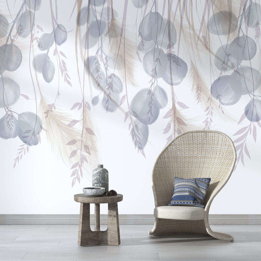 Serene botanical arrangement in soft hues