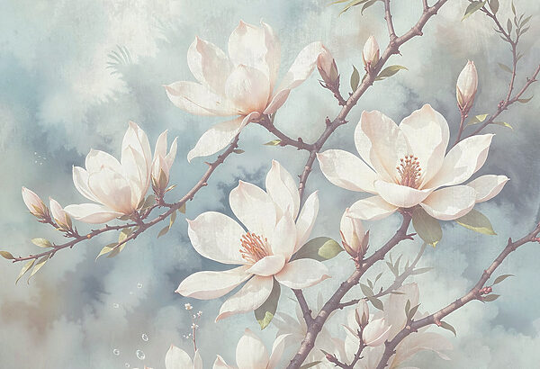 Flores delicadas em cores suaves Flores delicadas em cores suaves