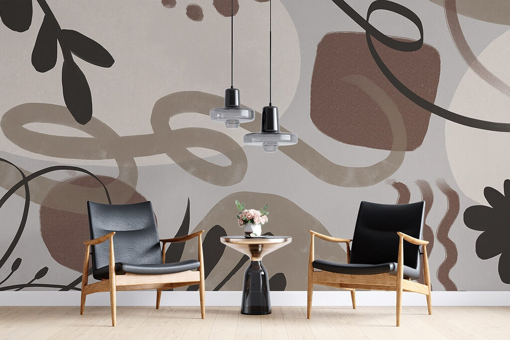 Abstract shapes in earth tones Abstract shapes in earth tones