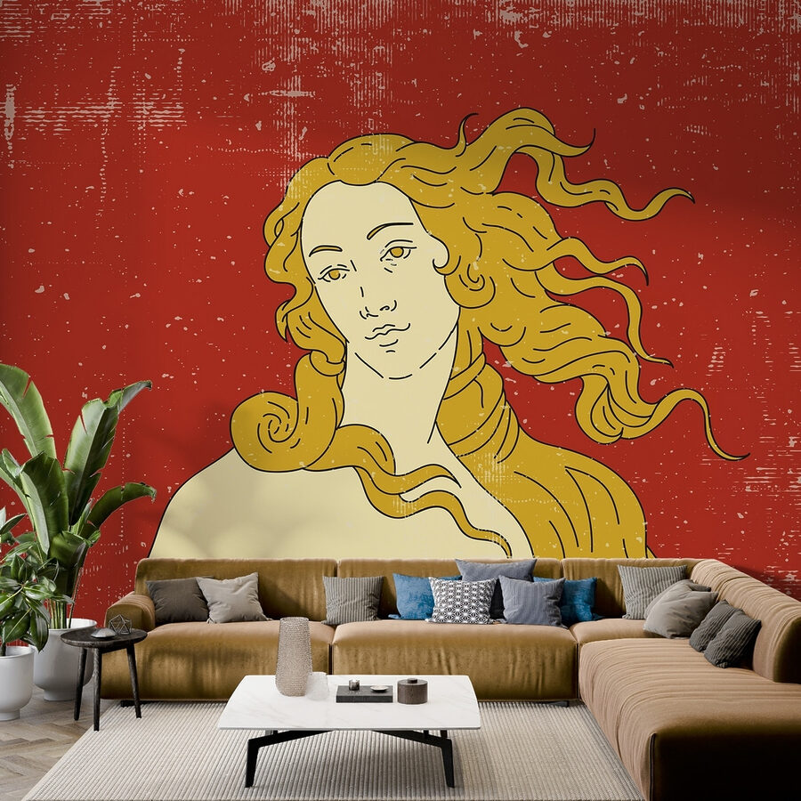 Desenho de um homem com cabelo comprido
