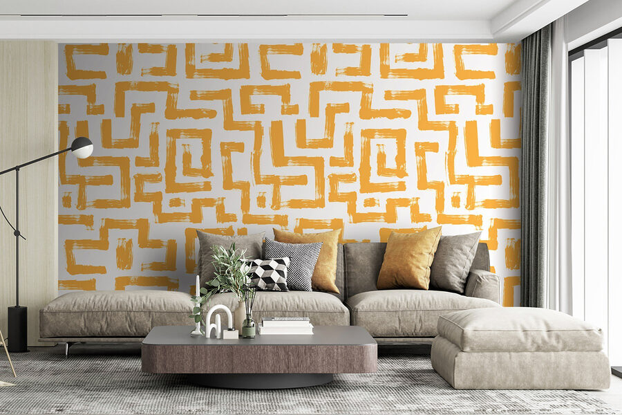 Padrão de linhas cor de laranja
