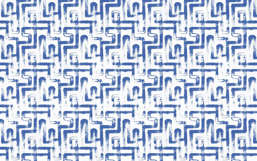Padrão azul e branco