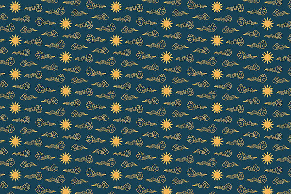 Padrão de nuvens e sol Padrão de nuvens e sol