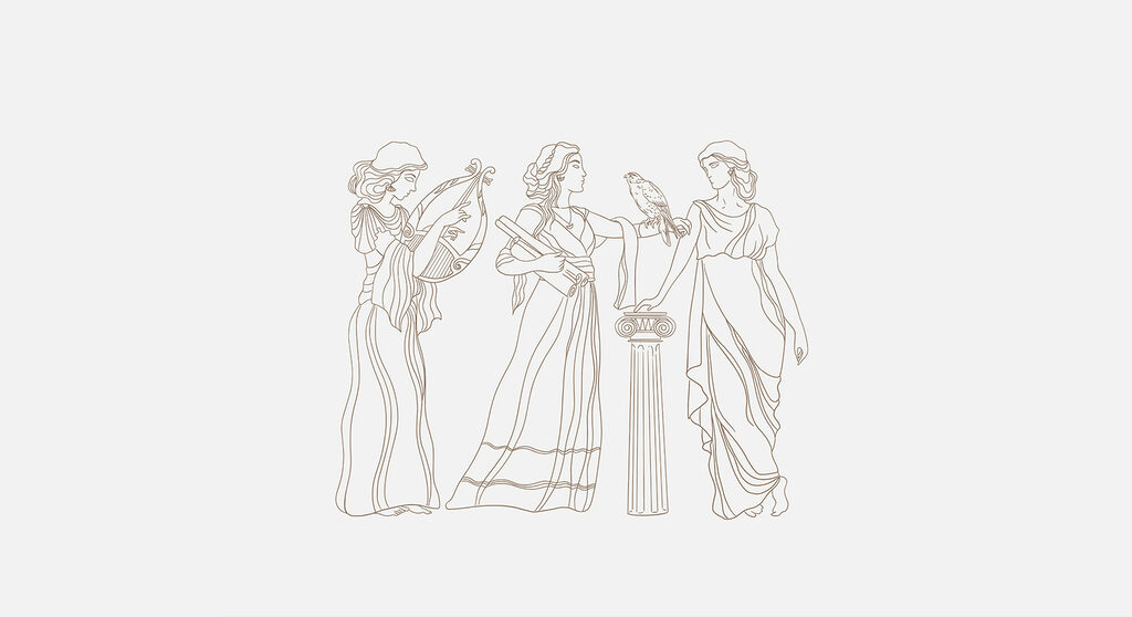 Desenho de linhas de mulheres com vestidos compridos Desenho de linhas de mulheres com vestidos compridos