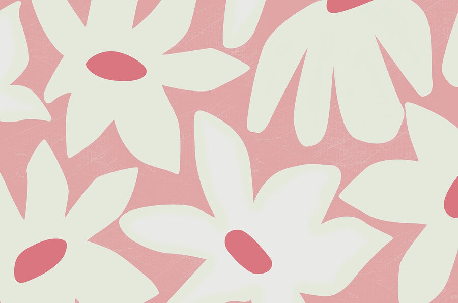 Padrão floral rosa e branco Padrão floral rosa e branco