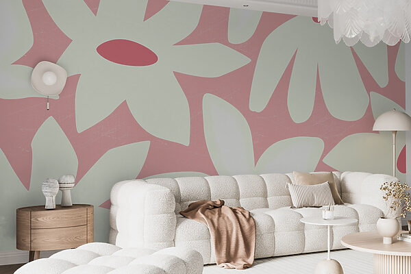 Padrão floral rosa e branco Padrão floral rosa e branco